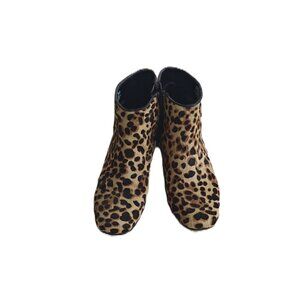 👢 Nine West Leopard Print Ankle Booties – Size 6